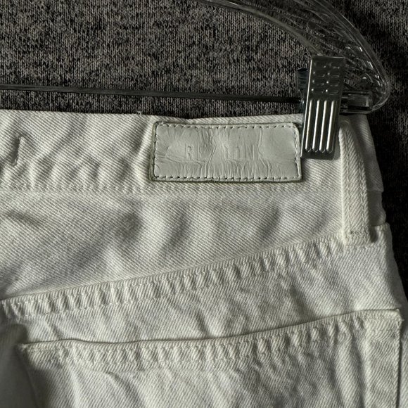 Re/Done Women's Size 30 White High Waist 70's Stovepipe Straight Leg Crop Jeans - Picture 7 of 11